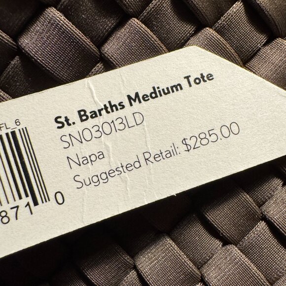 NWT Naghedi St Barth’s Medium Tote Stone Ecru Bag - Picture 9 of 9